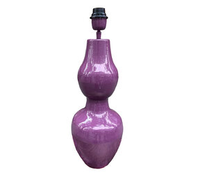 Colmore - Tafellamp Voet Donker Paars Emaille Metaal 19x55cm Colmore - Tafellamp Voet Donker Paars Emaille Metaal 19x55cm