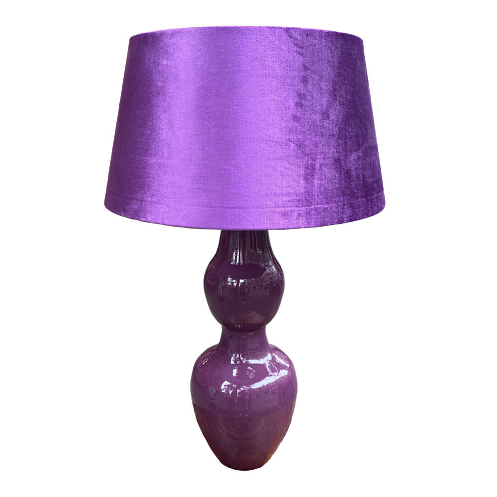 Colmore - Tafel Lamp Donker Paars Metaal 19x55cm geëmailleerd