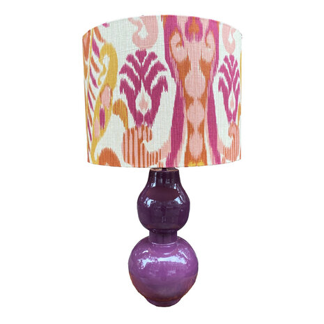 Colmore - Tafel Lamp Donker Paars Metaal 20x44cm geëmailleerd