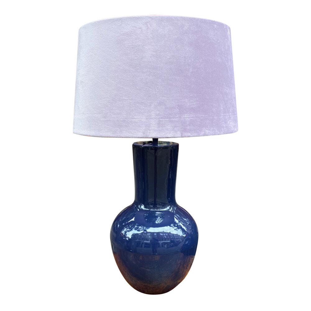 Colmore - Tafel Lamp Indigo Blauw Metaal 25x48cm geëmailleerd