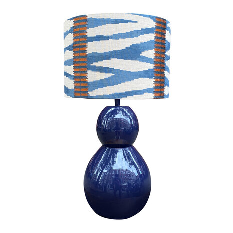 Colmore - Tafel Lamp Indigo Blauw Metaal 21x40cm geëmailleerd