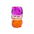 Kandelaar-Waxinehouder Kristal Fuchsia-Helder-Oranje Glas 6x10cm Kandelaar-Waxinehouder Kristal Fuchsia-Helder-Oranje Glas 6x10cm