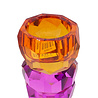 WernerVoss - Kandelaar Kristal Fuchsia-Helder-Oranje Glas 6x10cm + waxinehouder WernerVoss - Kandelaar Kristal Fuchsia-Helder-Oranje Glas 6x10cm + waxinehouder
