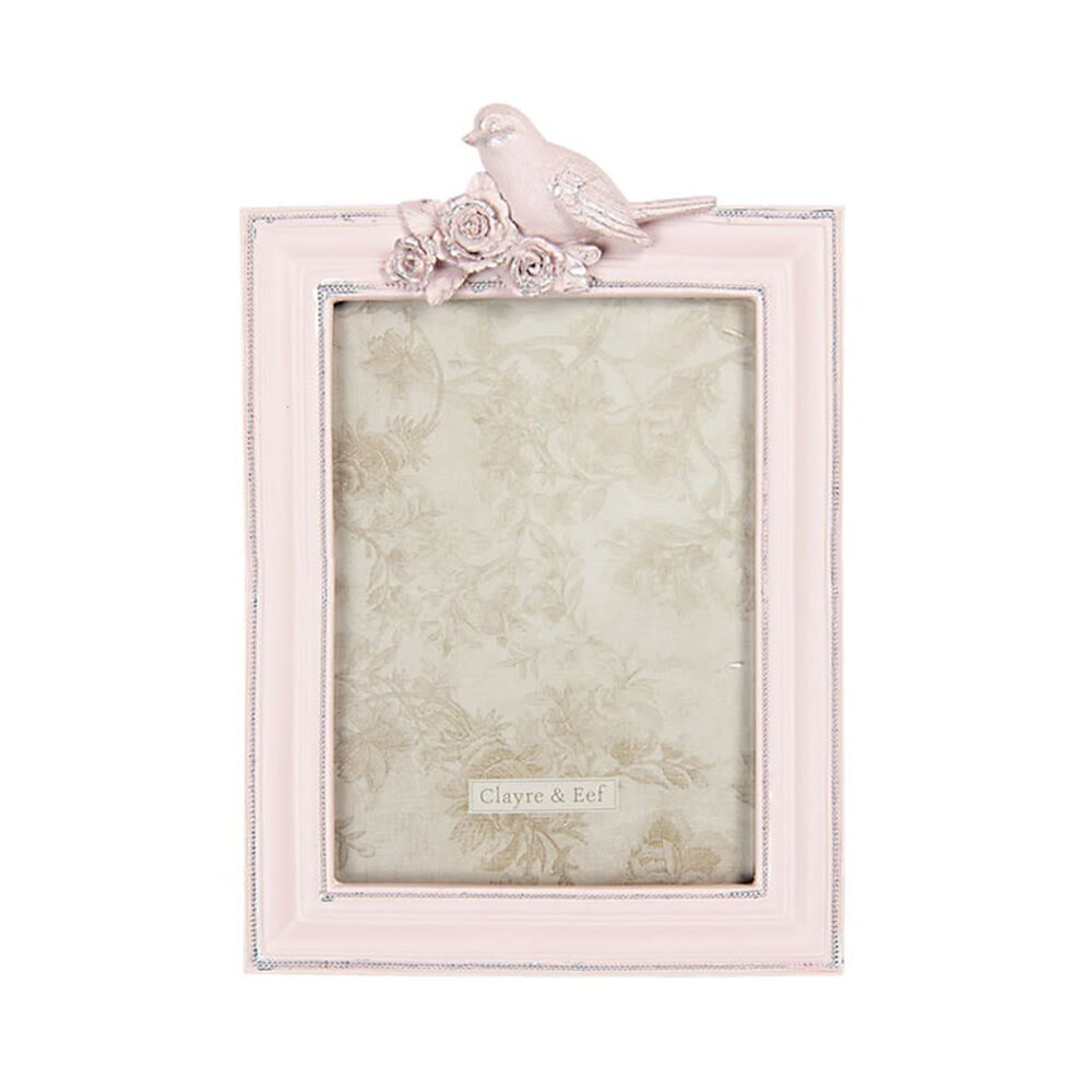 Melting Pot - Fotolijstje Vogeltje Bloem Licht Roze 16x24cm - foto 13x18cm Melting Pot - Fotolijstje Vogeltje Bloem Licht Roze 16x24cm - foto 13x18cm