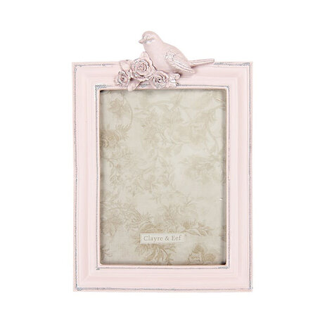 Melting Pot - Fotolijstje Vogeltje Bloem Licht Roze 16x24cm - foto 13x18cm Melting Pot - Fotolijstje Vogeltje Bloem Licht Roze 16x24cm - foto 13x18cm