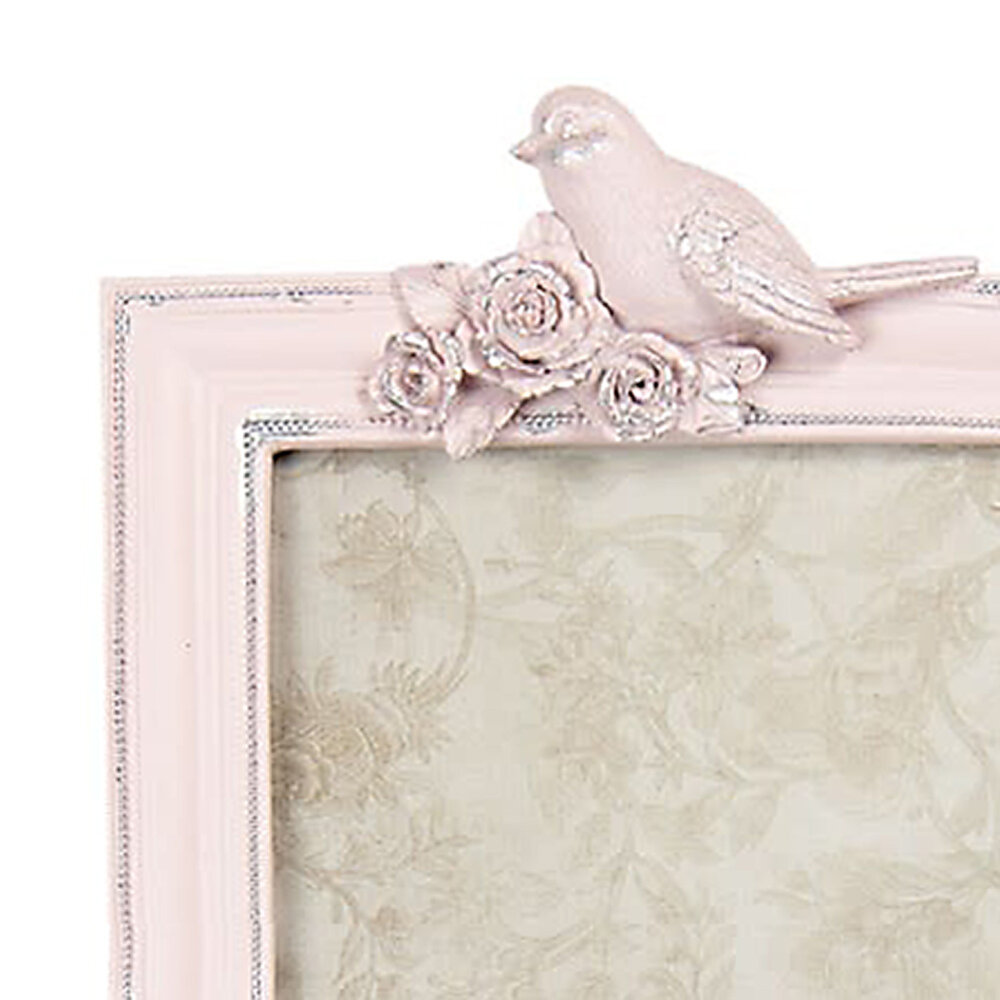 Melting Pot - Fotolijstje Vogeltje Bloem Licht Roze 16x24cm - foto 13x18cm Melting Pot - Fotolijstje Vogeltje Bloem Licht Roze 16x24cm - foto 13x18cm