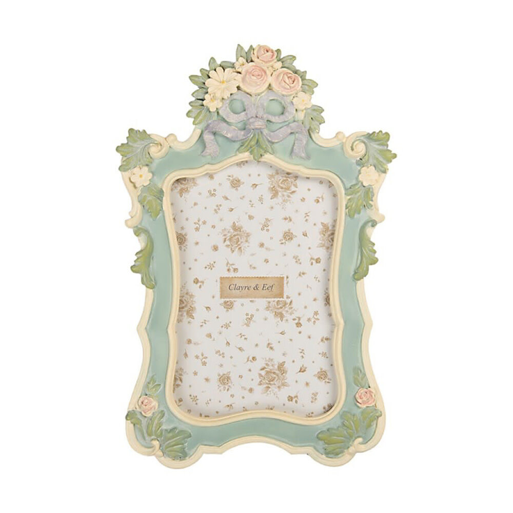 Melting Pot - Fotolijstje Bloemen Pastel Groen 16x23cm - foto 10x15cm Melting Pot - Fotolijstje Bloemen Pastel Groen 16x23cm - foto 10x15cm