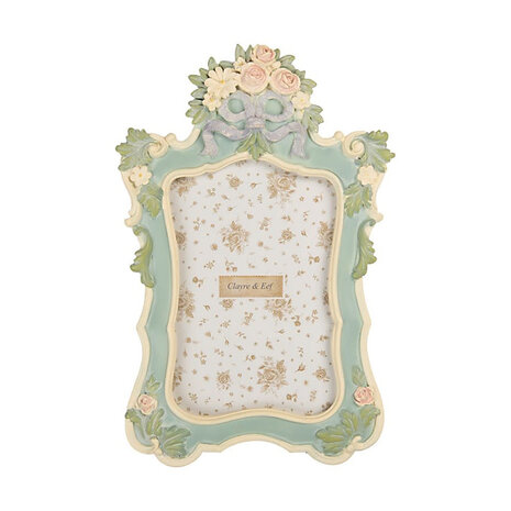 Melting Pot - Fotolijstje Bloemen Pastel Groen 16x23cm - foto 10x15cm Melting Pot - Fotolijstje Bloemen Pastel Groen 16x23cm - foto 10x15cm