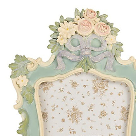 Melting Pot - Fotolijstje Bloemen Pastel Groen 16x23cm - foto 10x15cm Melting Pot - Fotolijstje Bloemen Pastel Groen 16x23cm - foto 10x15cm