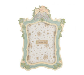 Melting Pot - Fotolijstje Bloemen Pastel Groen 19x26cm - foto 13x18cm Melting Pot - Fotolijstje Bloemen Pastel Groen 19x26cm - foto 13x18cm