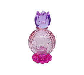 Melting Pot - Kandelaar Tulp Bol Lila-Roze-Fuchsia Glas 8x15cm Melting Pot - Kandelaar Tulp Bol Lila-Roze-Fuchsia Glas 8x15cm