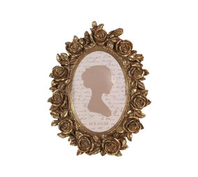 Melting Pot - Fotolijstje Ovaal Baroque Roosjes Goud 16x23cm - foto 10x15cm Melting Pot - Fotolijstje Ovaal Baroque Roosjes Goud 16x23cm - foto 10x15cm