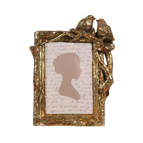 Melting Pot - Fotolijstje Baroque Twee Vogels Goud 17x22cm - foto 10x15cm Melting Pot - Fotolijstje Baroque Twee Vogels Goud 17x22cm - foto 10x15cm