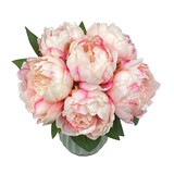 Melting Pot - Kunstbloemen Boeket 6 Pioenrozen Roze-Wit 29cm Melting Pot - Kunstbloemen Boeket 6 Pioenrozen Roze-Wit 29cm