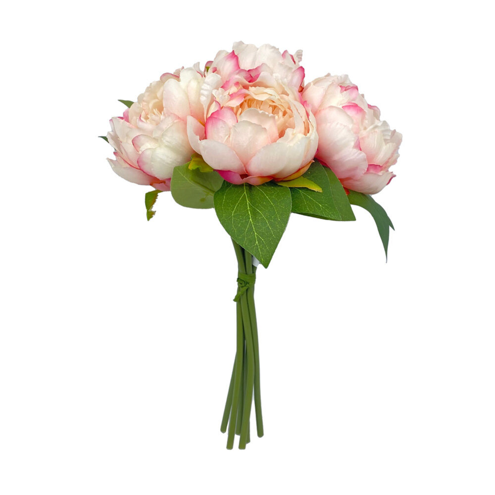 Melting Pot - Kunstbloemen Boeket 6 Pioenrozen Roze-Wit 29cm Melting Pot - Kunstbloemen Boeket 6 Pioenrozen Roze-Wit 29cm