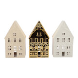 Melting Pot - Waxinelicht Huisje Jolie Keramiek 15x26cm 3 kleuren Melting Pot - Waxinelicht Huisje Jolie Keramiek 15x26cm 3 kleuren