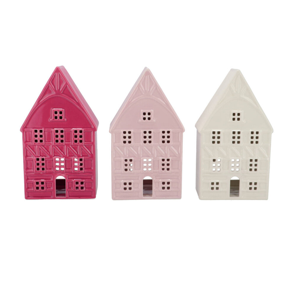 Melting Pot - Waxinelicht Huisje Jolie Keramiek 10x19cm 3 kleuren Melting Pot - Waxinelicht Huisje Jolie Keramiek 10x19cm 3 kleuren