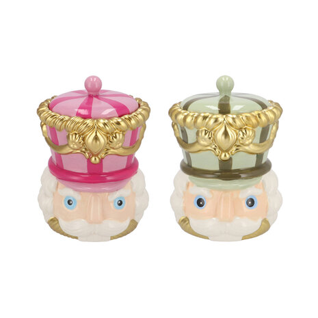 Melting Pot - Pot met Deksel Notenkraker Candy 12x15cm - 2 kleuren Melting Pot - Pot met Deksel Notenkraker Candy 12x15cm - 2 kleuren