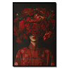 Melting Pot - Schilderij Vrouw met Rode Bloemen op Canvas 83x123cm ingelijst Melting Pot - Schilderij Vrouw met Rode Bloemen op Canvas 83x123cm ingelijst