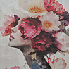 Melting Pot - Schilderij Vrouw met Bloemen Vintage op Canvas 83x123cm ingelijst Melting Pot - Schilderij Vrouw met Bloemen Vintage op Canvas 83x123cm ingelijst