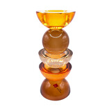 Colmore - Waxinehouder Votief Oranje-Bruin-Beige Kristal Glas 8x20cm Colmore - Waxinehouder Votief Oranje-Bruin-Beige Kristal Glas 8x20cm