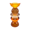 Colmore - Waxinehouder Votief Oranje-Bruin-Beige Kristal Glas 8x20cm Colmore - Waxinehouder Votief Oranje-Bruin-Beige Kristal Glas 8x20cm