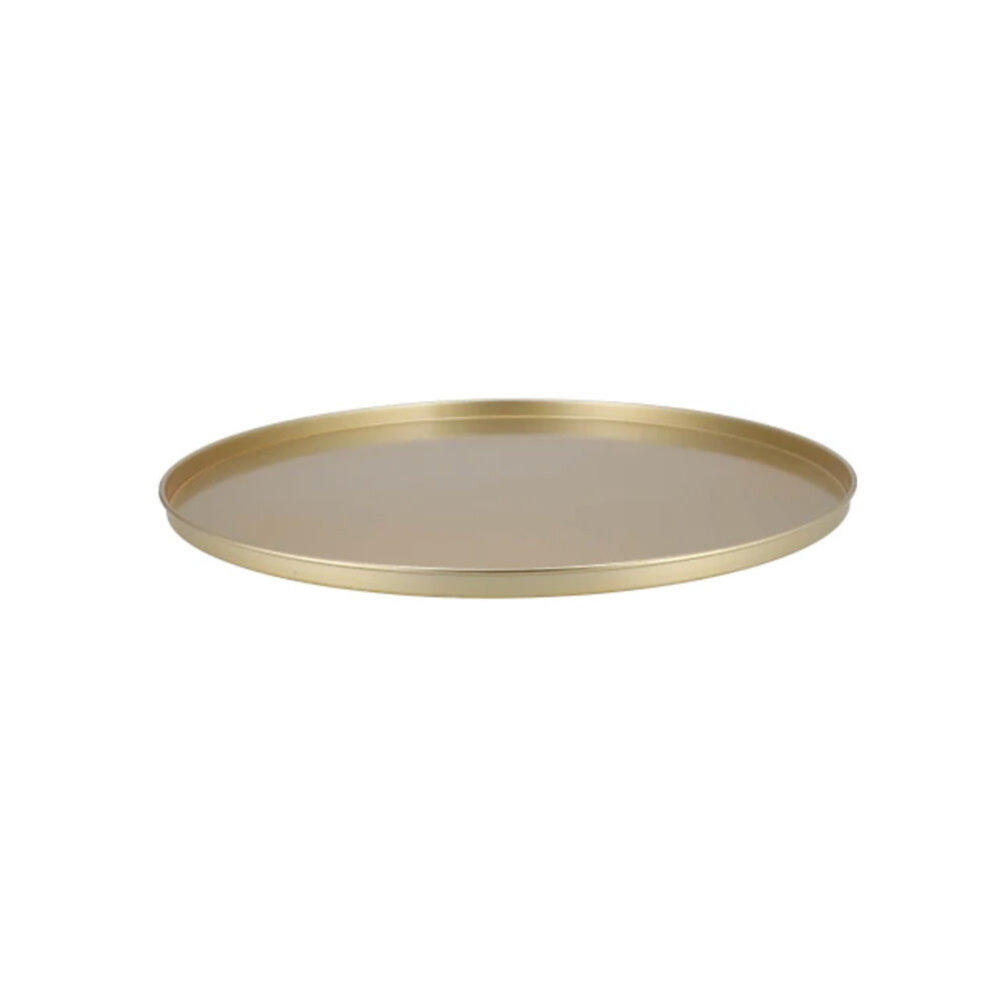 Melting Pot - Dienblad Majestic Rond Goud Metaal 26 of 37cm