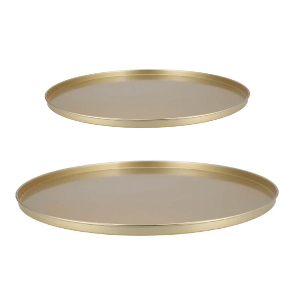 Melting Pot - Dienblad Majestic Rond Goud Metaal 26 of 37cm