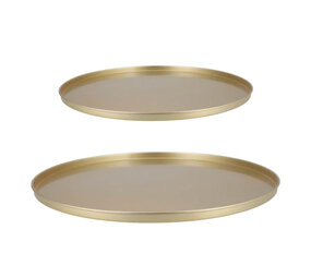 Melting Pot - Dienblad Majestic Rond Goud Metaal 26 of 37cm