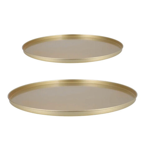 Melting Pot - Dienblad Majestic Rond Goud Metaal 26 of 37cm