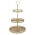 Etagère Majestic 3 Lagen Goud Metaal 37x65cm Etagère Majestic 3 Lagen Goud Metaal 37x65cm