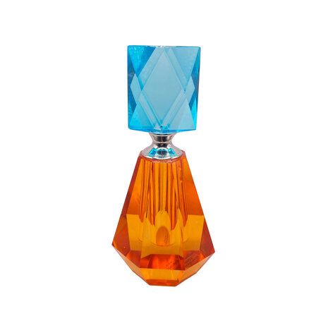Colmore - Parfumfles Votief Aqua-Oranje Kristal Glas 7x14cm Colmore - Parfumfles Votief Aqua-Oranje Kristal Glas 7x14cm