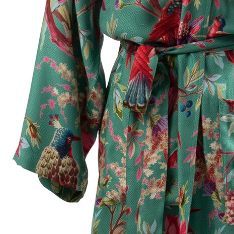 Imbarro - Kimono Royal Paradise Green Viscose one-size Imbarro - Kimono Royal Paradise Green Viscose one-size