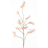 Melting Pot - Kunstbloem Rozenbottel Oranje op Tak 110cm