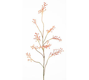 Melting Pot - Kunstbloem Rozenbottel Oranje op Tak 110cm Melting Pot - Kunstbloem Rozenbottel Oranje op Tak 110cm