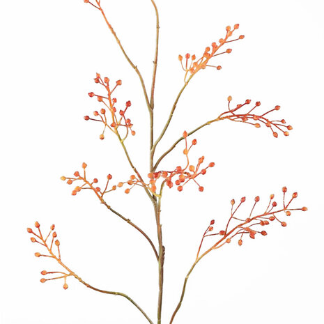 Melting Pot - Kunstbloem Rozenbottel Oranje op Tak 110cm Melting Pot - Kunstbloem Rozenbottel Oranje op Tak 110cm