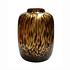 Vaas Cheetah Panter Zwart-Goud Glas 21x29cm Vaas Cheetah Panter Zwart-Goud Glas 21x29cm