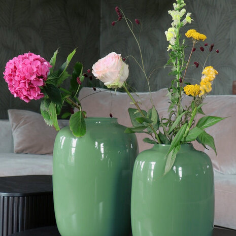 Melting Pot - Vaas Artic Licht-Groen Glas 25x35cm Melting Pot - Vaas Artic Licht-Groen Glas 25x35cm