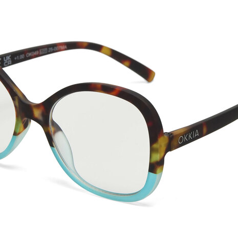 Okkia - Leesbril VERONA Butterfly Havana Blue OK049HB
