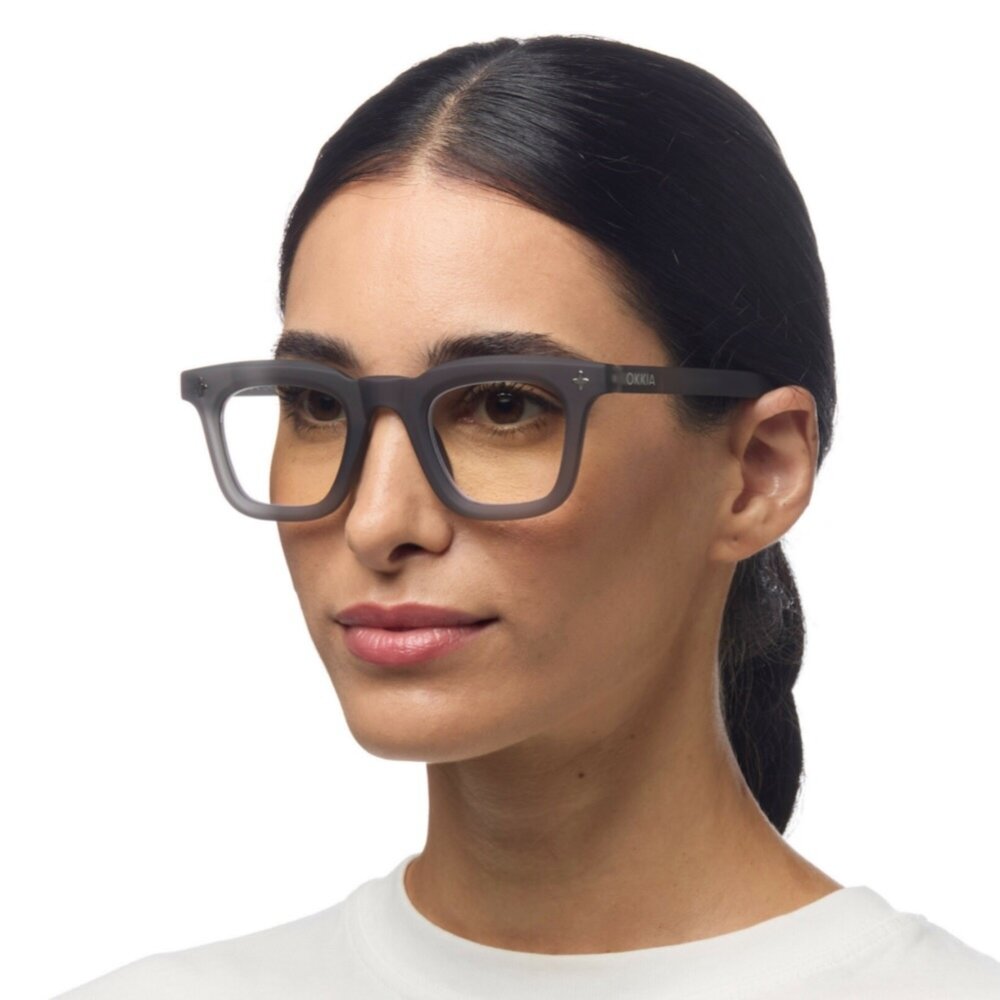 Okkia - Leesbril FIRENZE Square Translucent Smoke OK058TSM