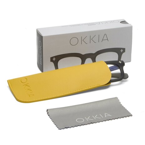 Okkia - Leesbril FIRENZE Square Translucent Smoke OK058TSM