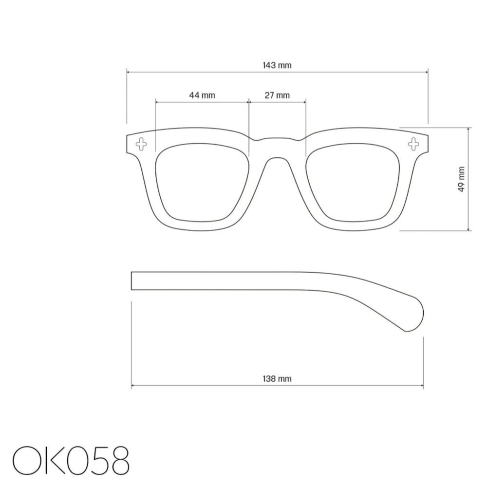 Okkia - Leesbril FIRENZE Square Translucent Smoke OK058TSM