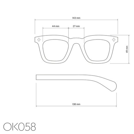 Okkia - Leesbril FIRENZE Square Translucent Smoke OK058TSM
