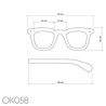 Okkia - Leesbril FIRENZE Square Translucent Smoke OK058TSM Okkia - Leesbril FIRENZE Square Translucent Smoke OK058TSM