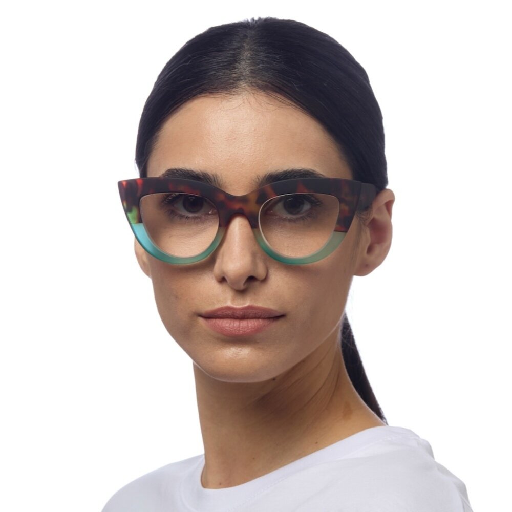 Okkia - Leesbril CLAUDIA Cat-Eye Havana Blue OK023HB