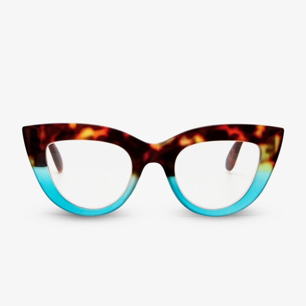 Okkia - Leesbril CLAUDIA Cat-Eye Havana Blue OK023HB