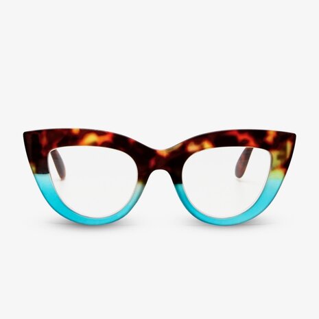 Okkia - Leesbril CLAUDIA Cat-Eye Havana Blue OK023HB
