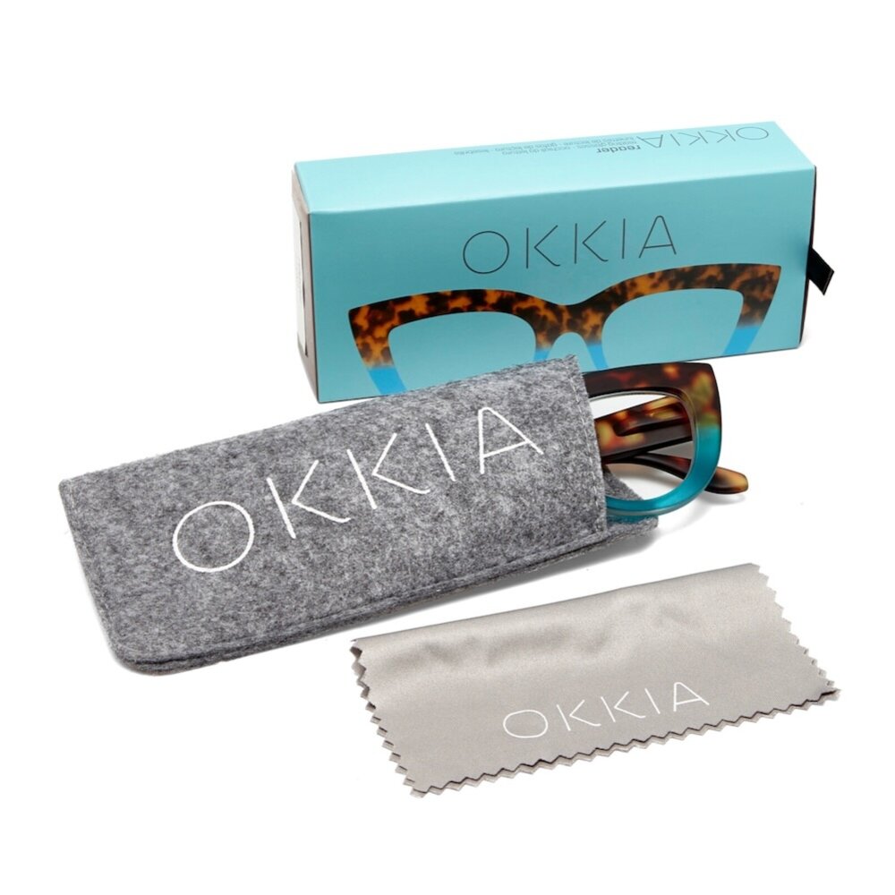 Okkia - Leesbril CLAUDIA Cat-Eye Havana Blue OK023HB