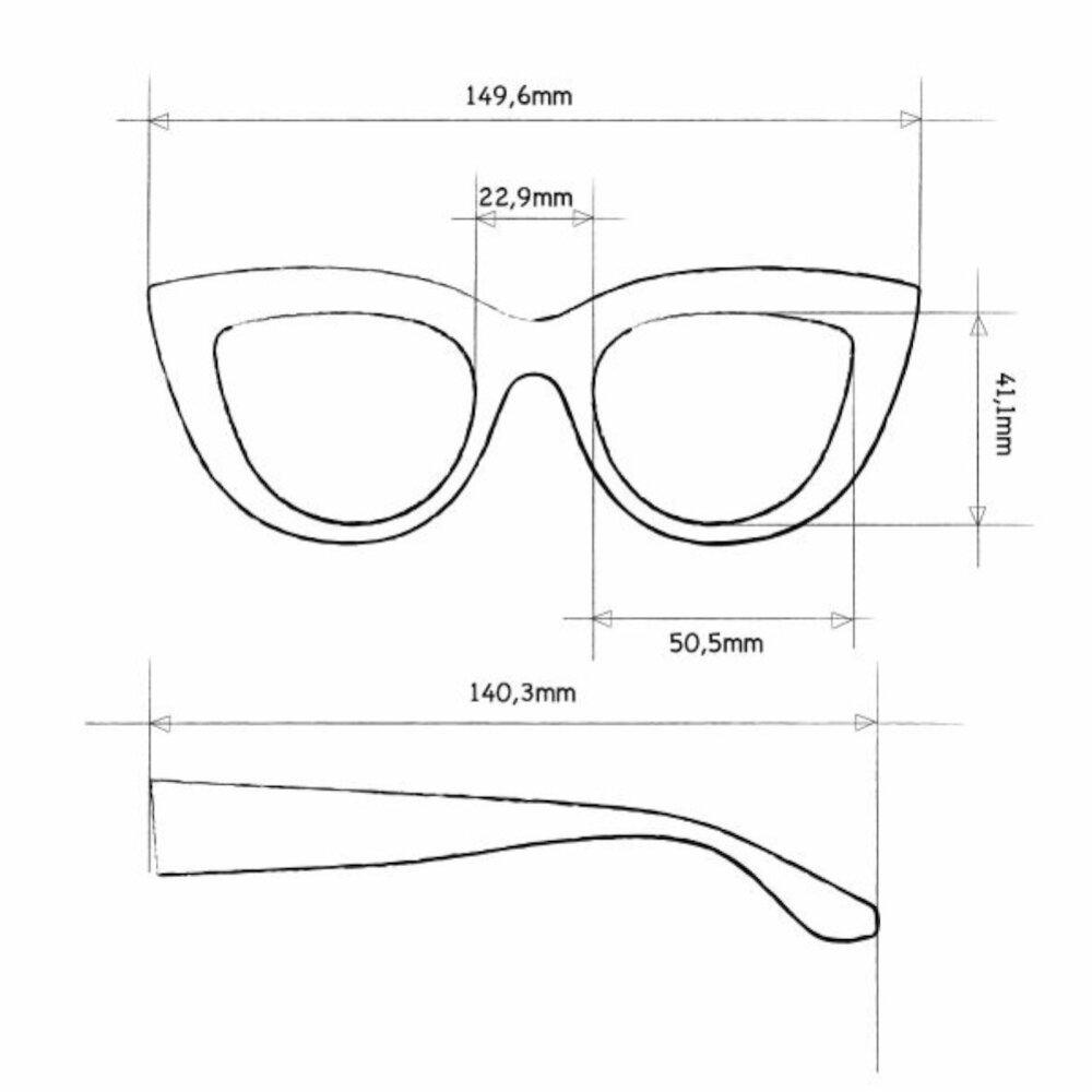 Okkia - Leesbril CLAUDIA Cat-Eye Havana Blue OK023HB