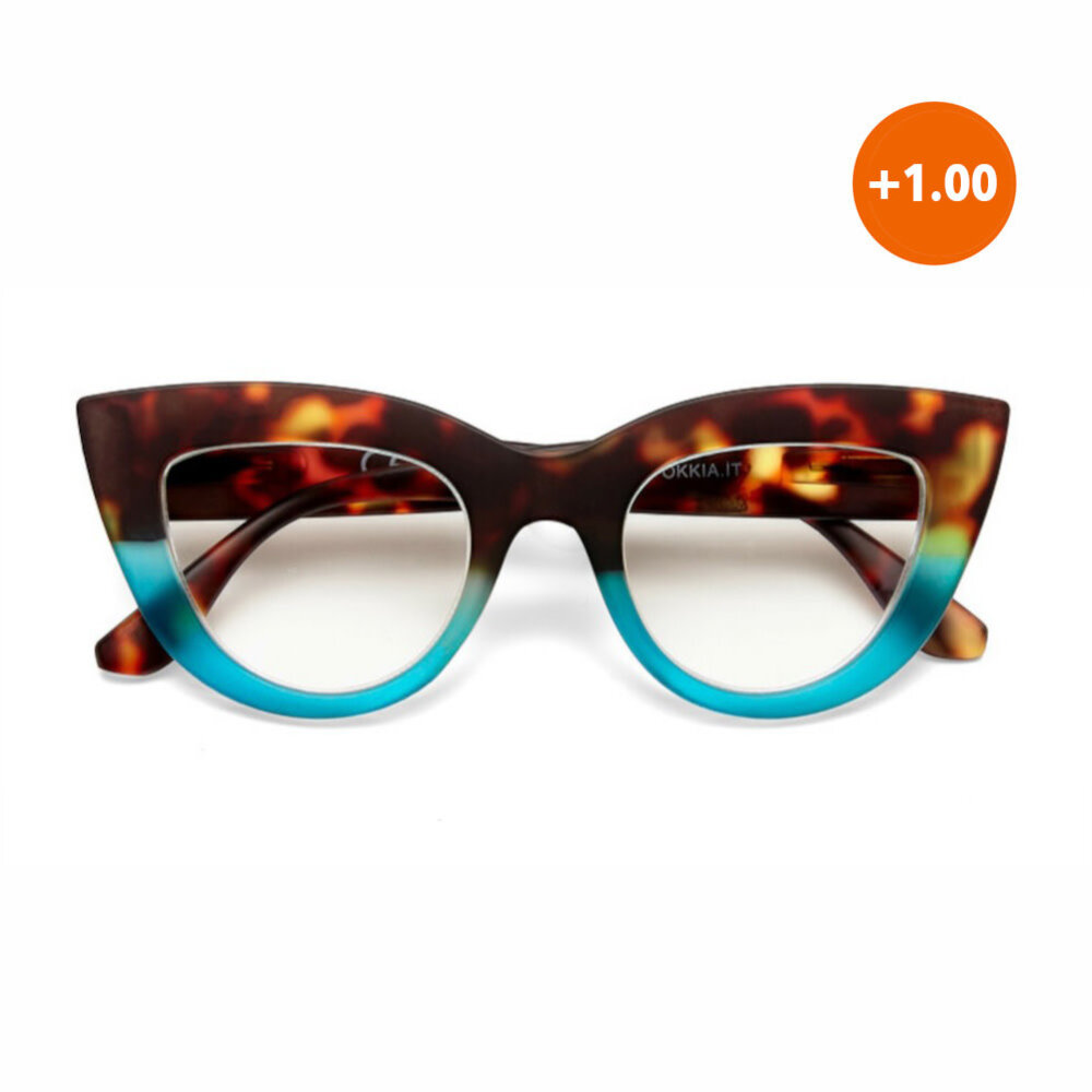 Okkia - Leesbril CLAUDIA Cat-Eye Havana Blue OK023HB